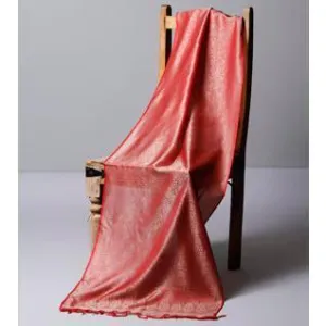 Red Cotton Silk Stole