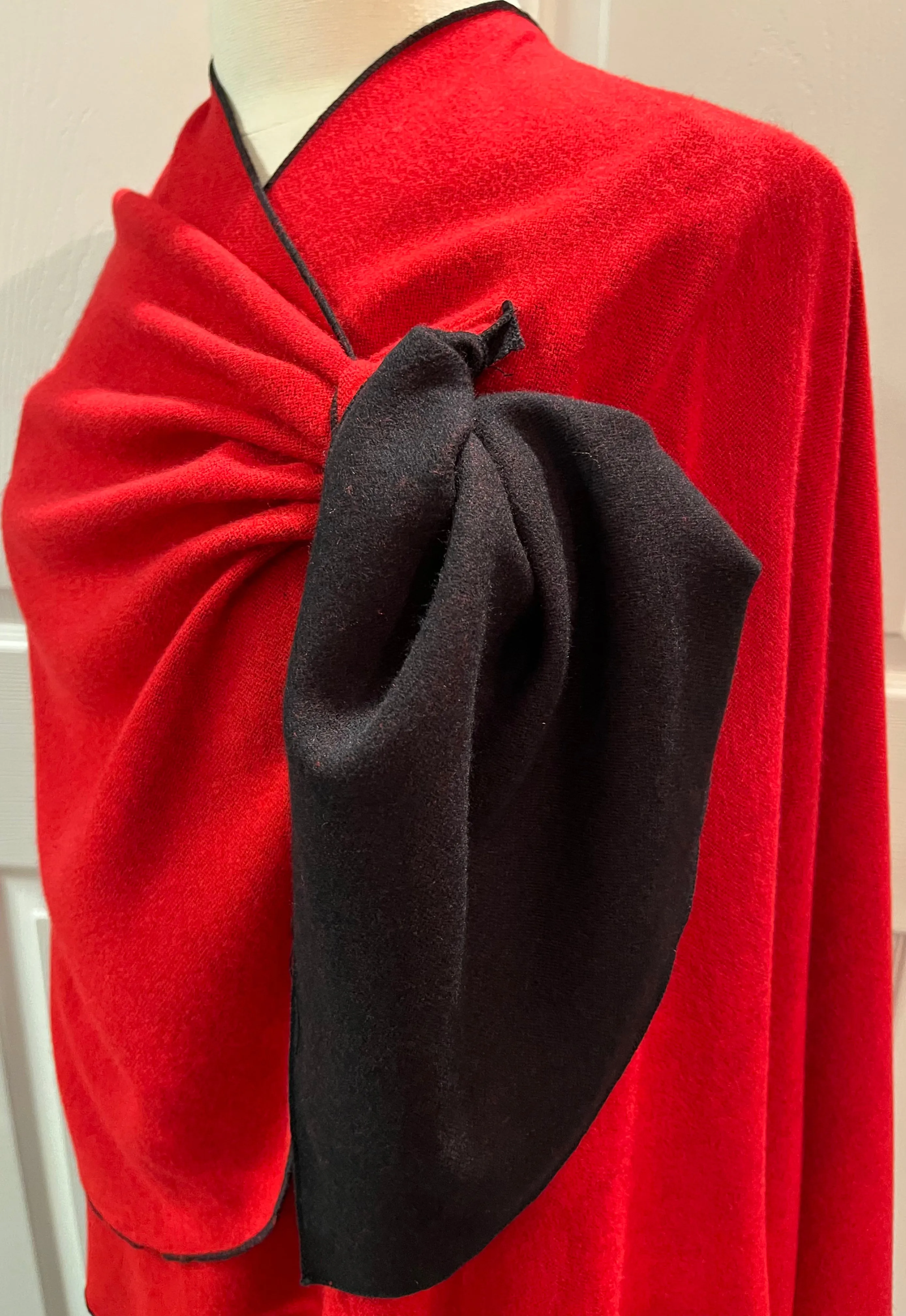 RED to BLACK Reversible Cashmere Shawl