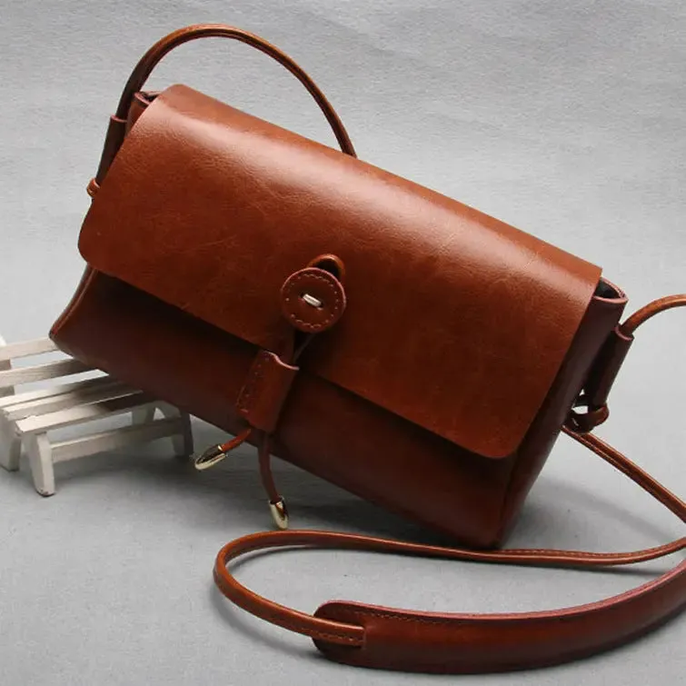 Retro Cross-Body Leather Bag