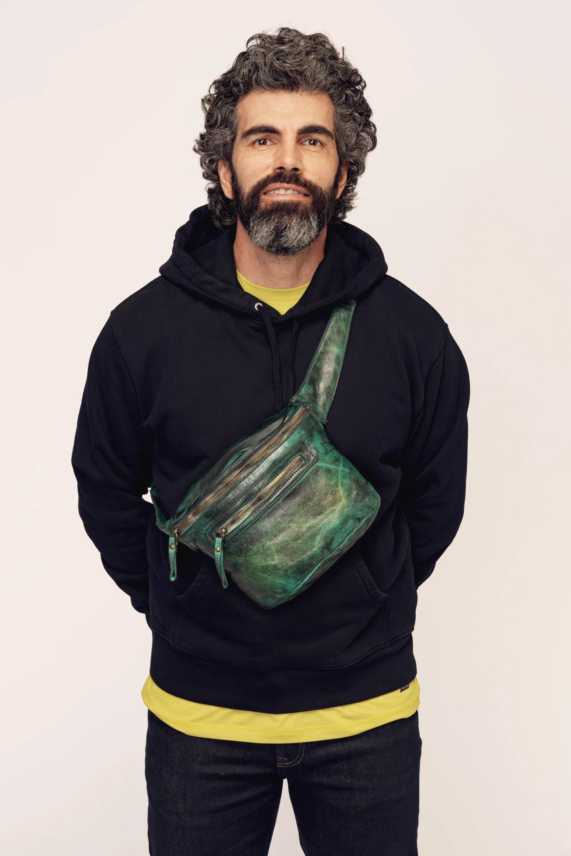 Rider Crossbody Sling Bag - Gold Green - MENS - CANADA