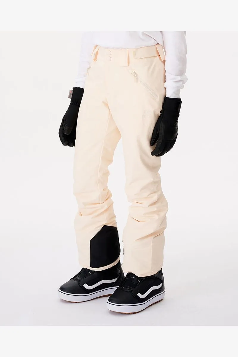 RIP CURL WOMENS RIDER HIGH WAIST SNOW PANT - OFF WHITE (S ONLY)