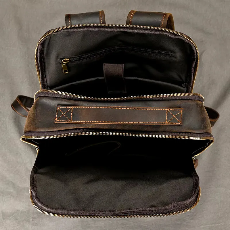 Rustic Charm Leather Backpack