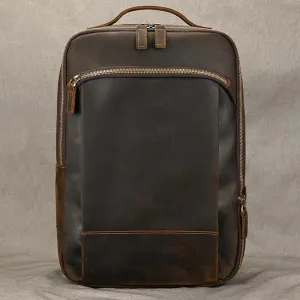 Rustic Charm Leather Backpack