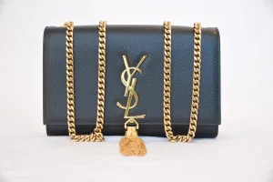 Saint Laurent Kate Monogram YSL Tassel Chain Wallet