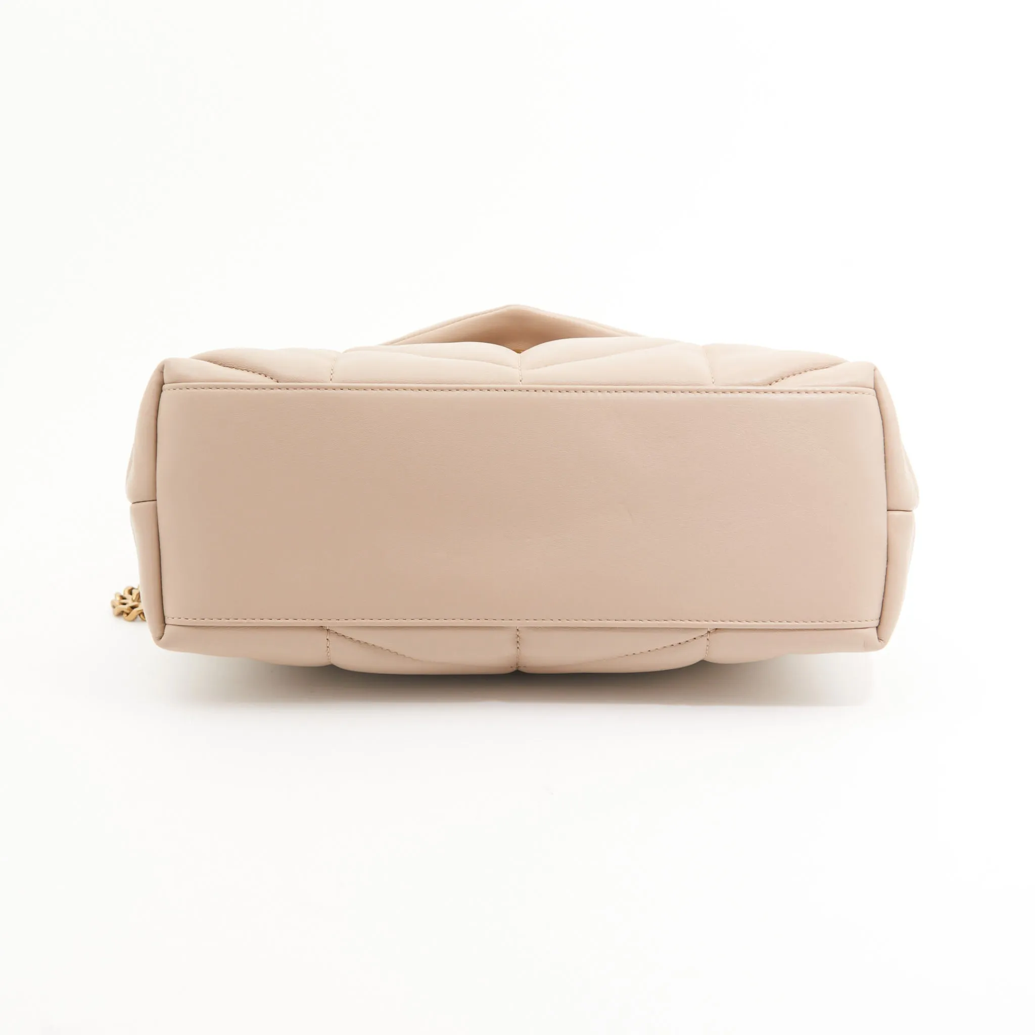 Saint Laurent LouLou Puffer Bag in Beige