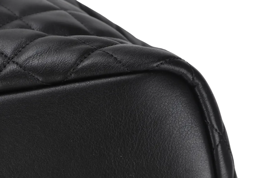 SAINT LAURENT YSL ES GIANT TRAVEL BAG QUILTED LEATHER BLACK COLOR GOLD HARDWARE WITH LOCK&KEYS AND DUST COVER