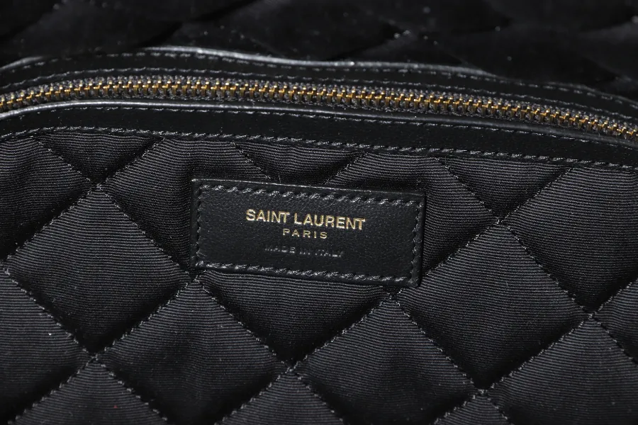SAINT LAURENT YSL ES GIANT TRAVEL BAG QUILTED LEATHER BLACK COLOR GOLD HARDWARE WITH LOCK&KEYS AND DUST COVER