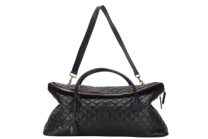 SAINT LAURENT YSL ES GIANT TRAVEL BAG QUILTED LEATHER BLACK COLOR GOLD HARDWARE WITH LOCK&KEYS AND DUST COVER