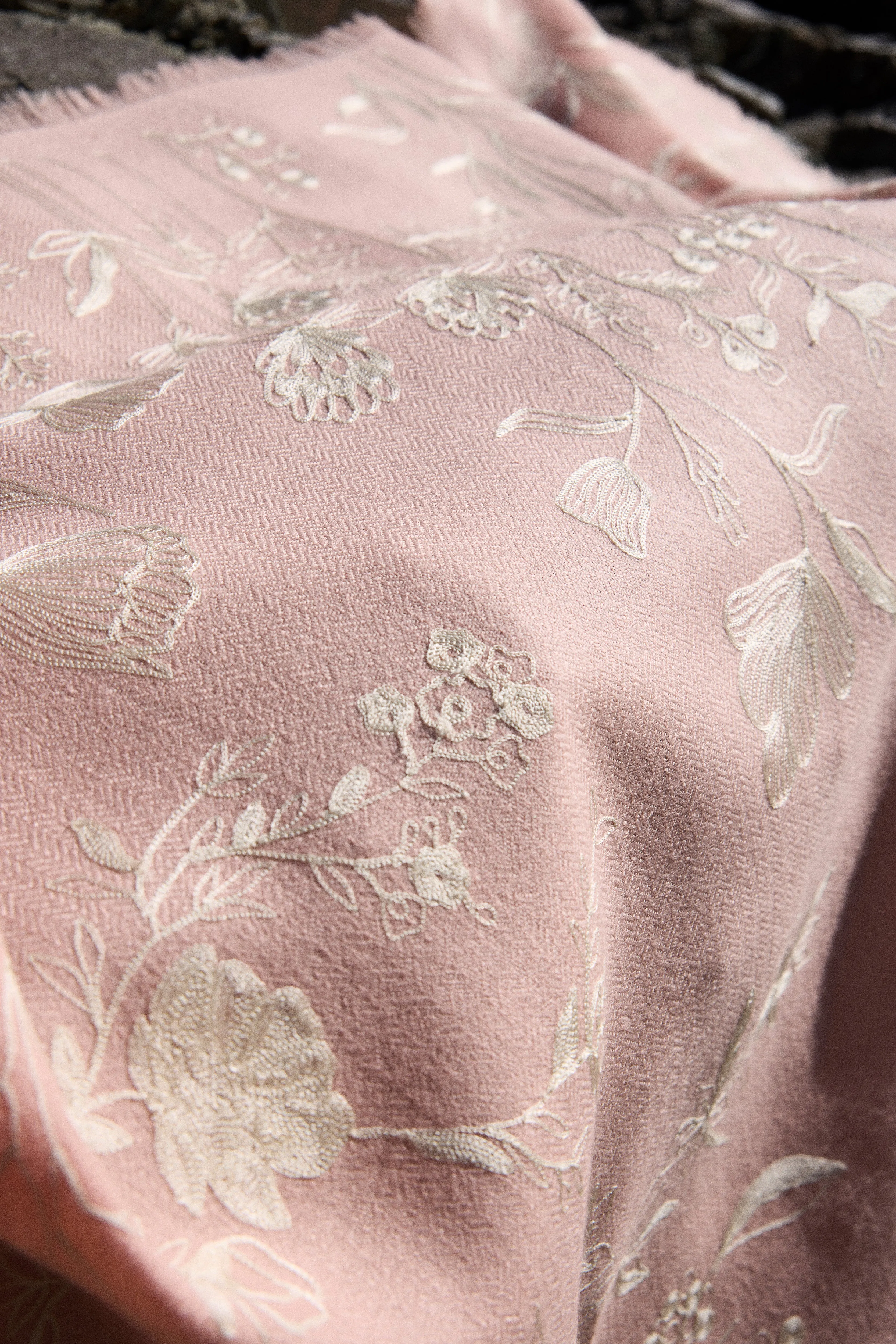 SAND Woollen Himalayas Scarf (Dusty Pink)