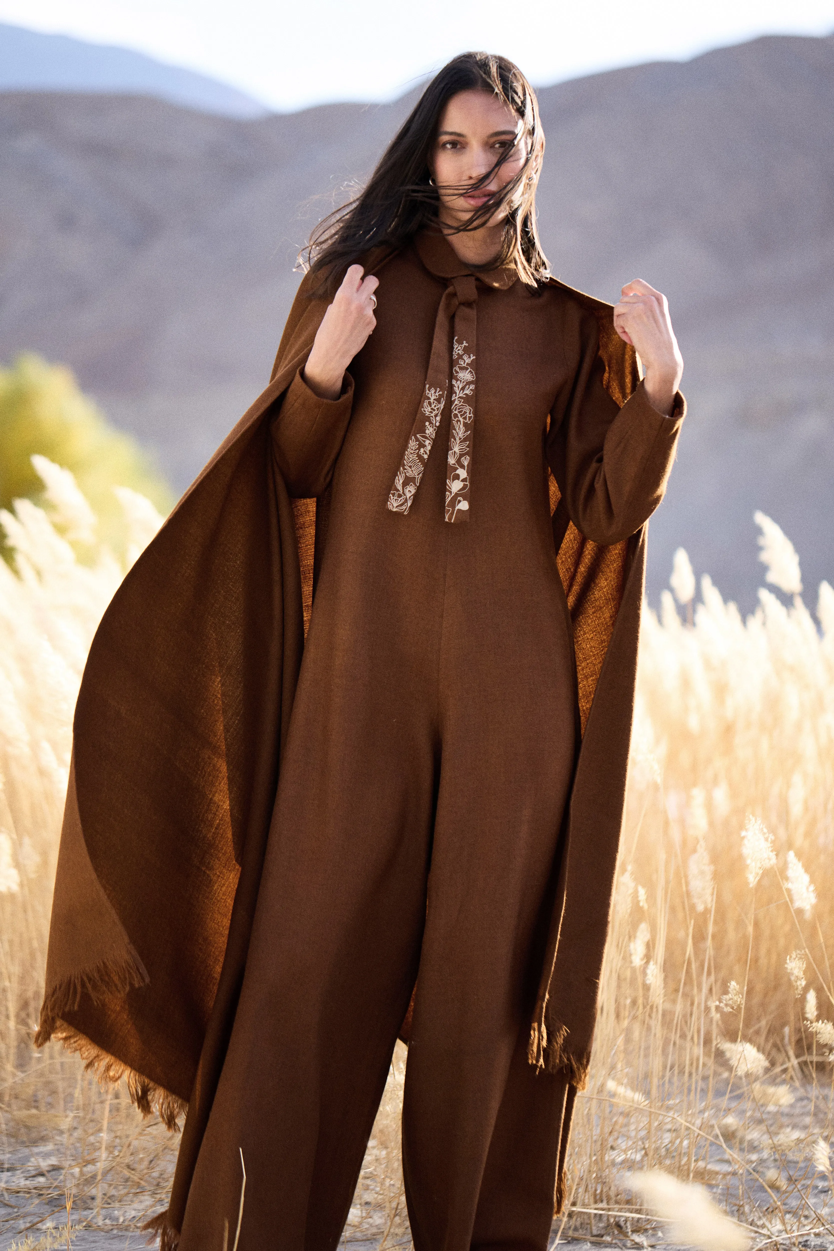 Sand Woollen Shawl (Maple)