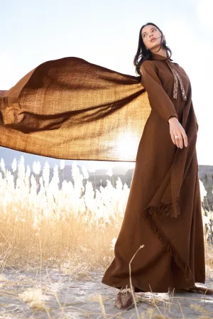 Sand Woollen Shawl (Maple)