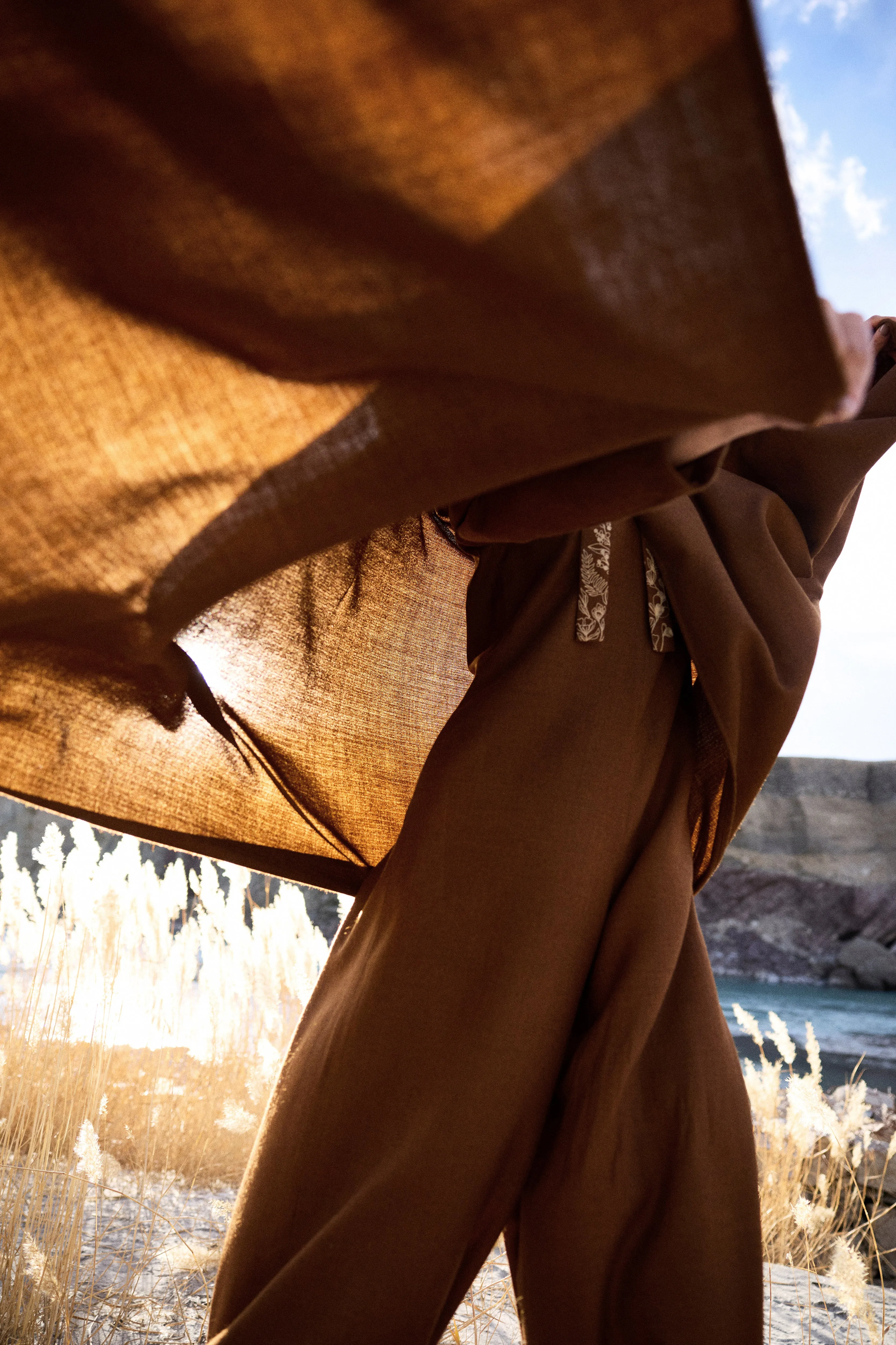 Sand Woollen Shawl (Maple)