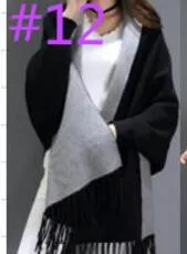 SC2 2017 Oversize Double Side Scarf Winter Faux Cashmere Poncho Women Solid Designer Female Long Sleeves Wrap Vintage Shawl