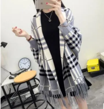 SC2 2017 Oversize Double Side Scarf Winter Faux Cashmere Poncho Women Solid Designer Female Long Sleeves Wrap Vintage Shawl