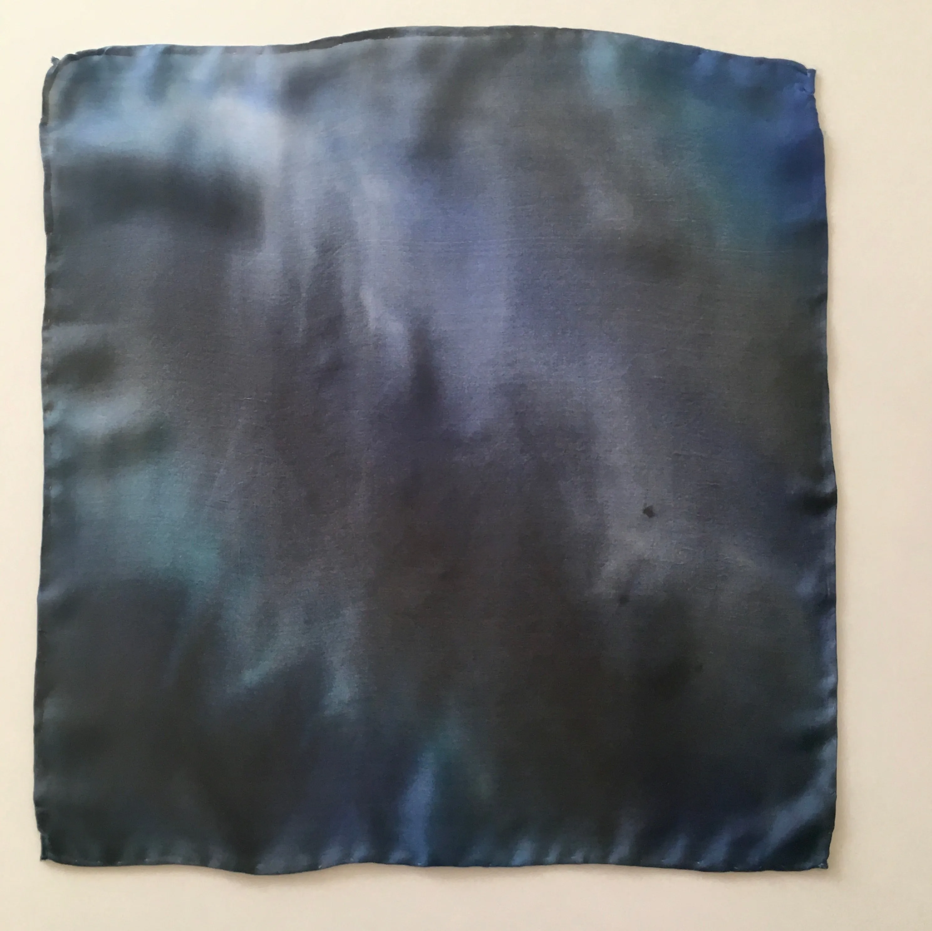 Scarf Spree: (S) Midnight Sky 11"x11" Silk Pocket Square