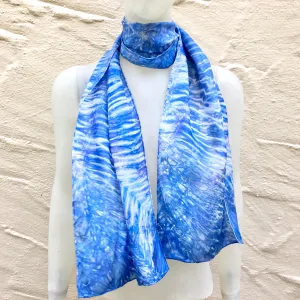 Scarf Spree: (S) Royal Blue 11"x60" Silk Scarf