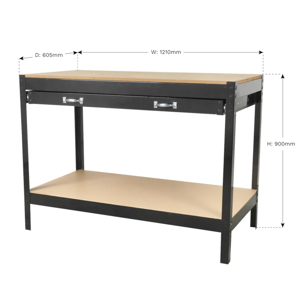 Sealey Steel Workbench 1.2m with Drawers - C