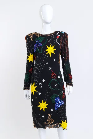 Sequin & Bead Pop Art Dress