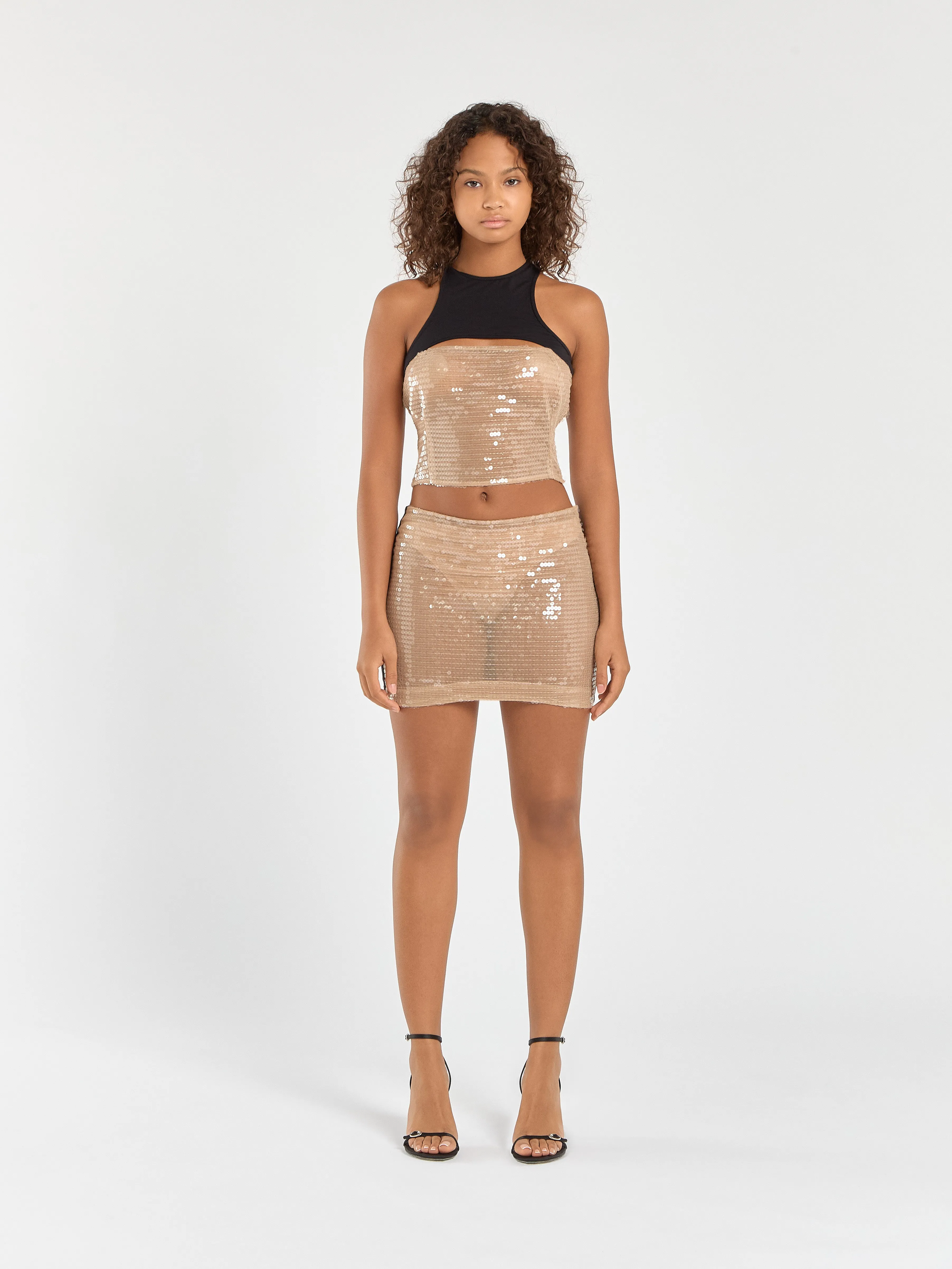 Sequin Mini Skirt