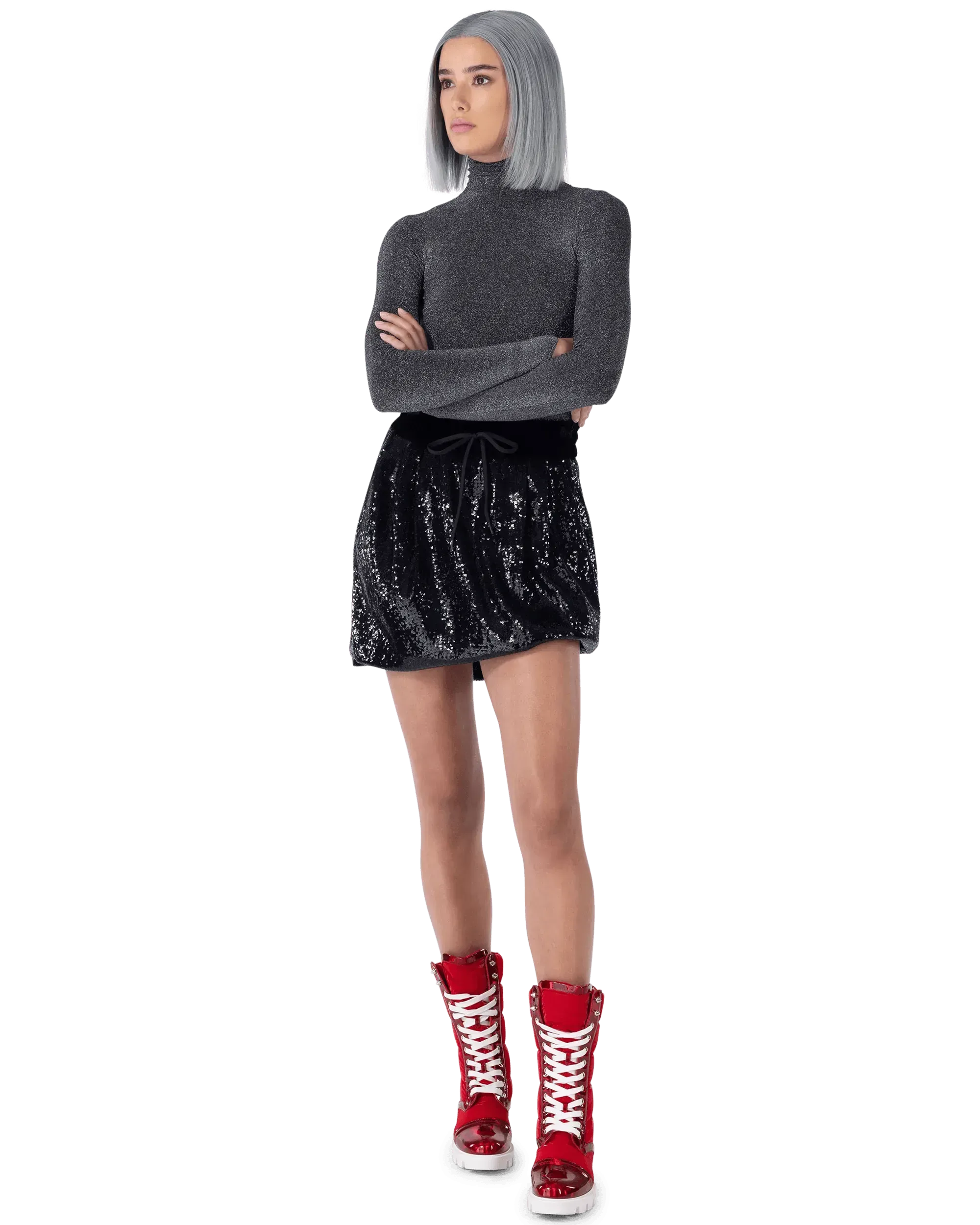 Sequined Mini Skirt