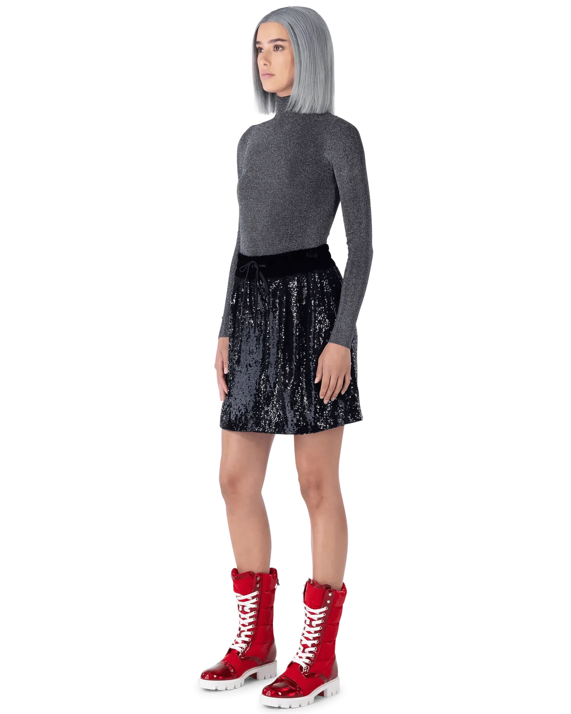 Sequined Mini Skirt