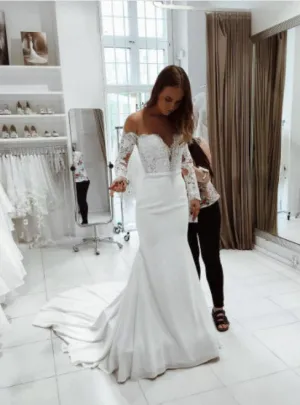 Sexy Off Shoulder Mermaid Wedding Dress