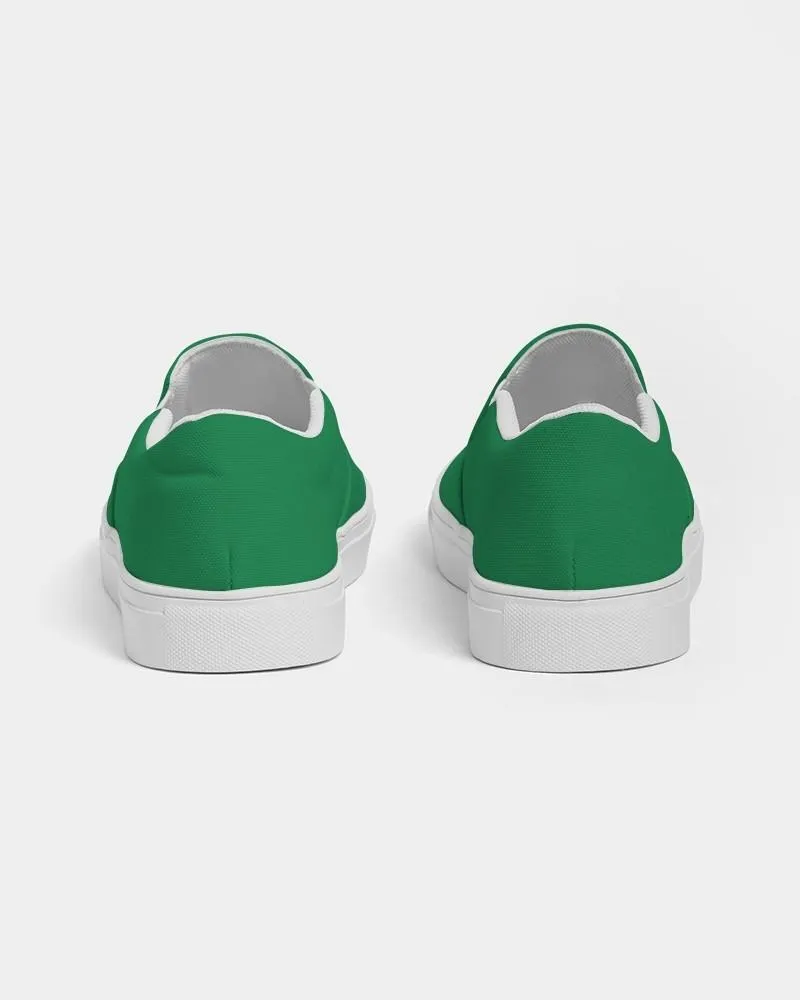 Shaded Green Slip-On Canvas Sneakers | Men's | C100M0Y100K30