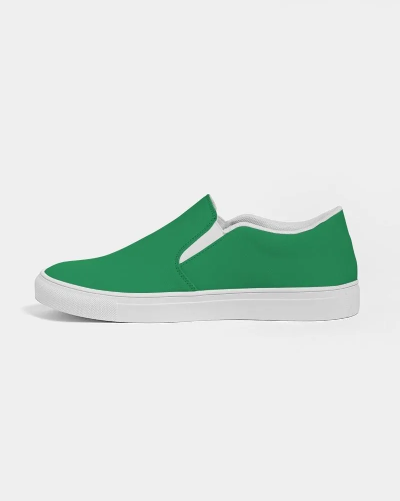 Shaded Green Slip-On Canvas Sneakers | Men's | C100M0Y100K30