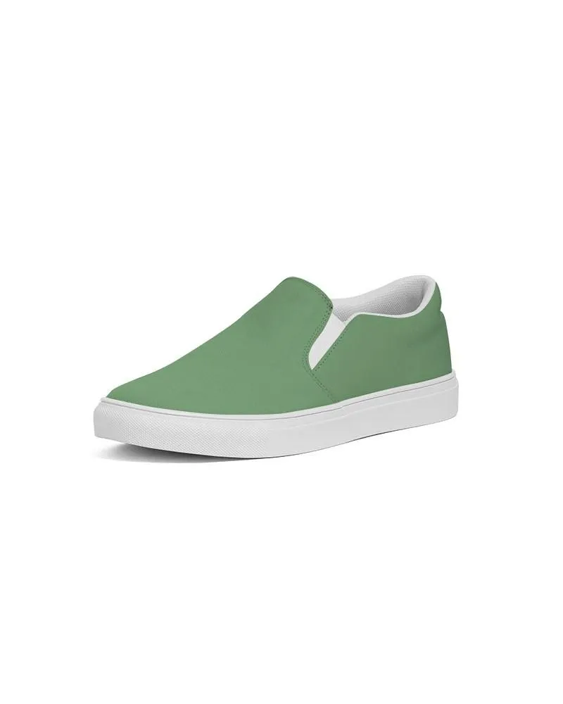 Shaded Pastel Green Slip-On Canvas Sneakers | Men's | C45M0Y60K30
