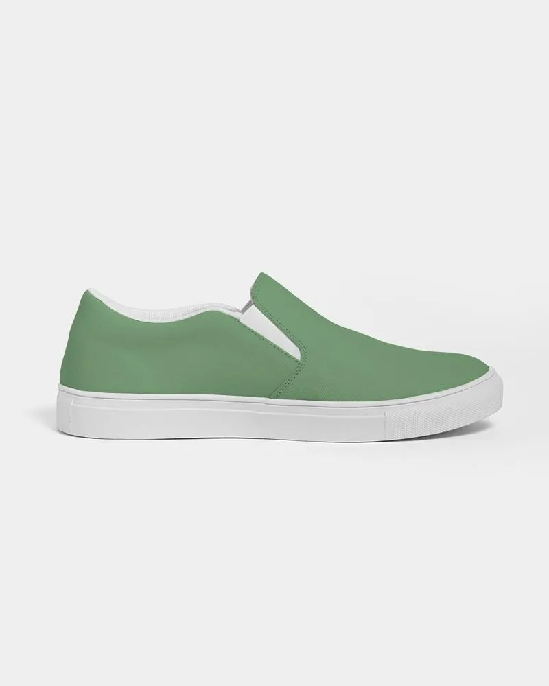 Shaded Pastel Green Slip-On Canvas Sneakers | Men's | C45M0Y60K30