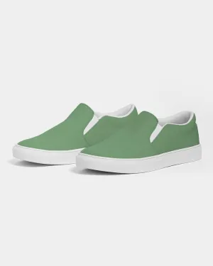 Shaded Pastel Green Slip-On Canvas Sneakers | Men's | C45M0Y60K30