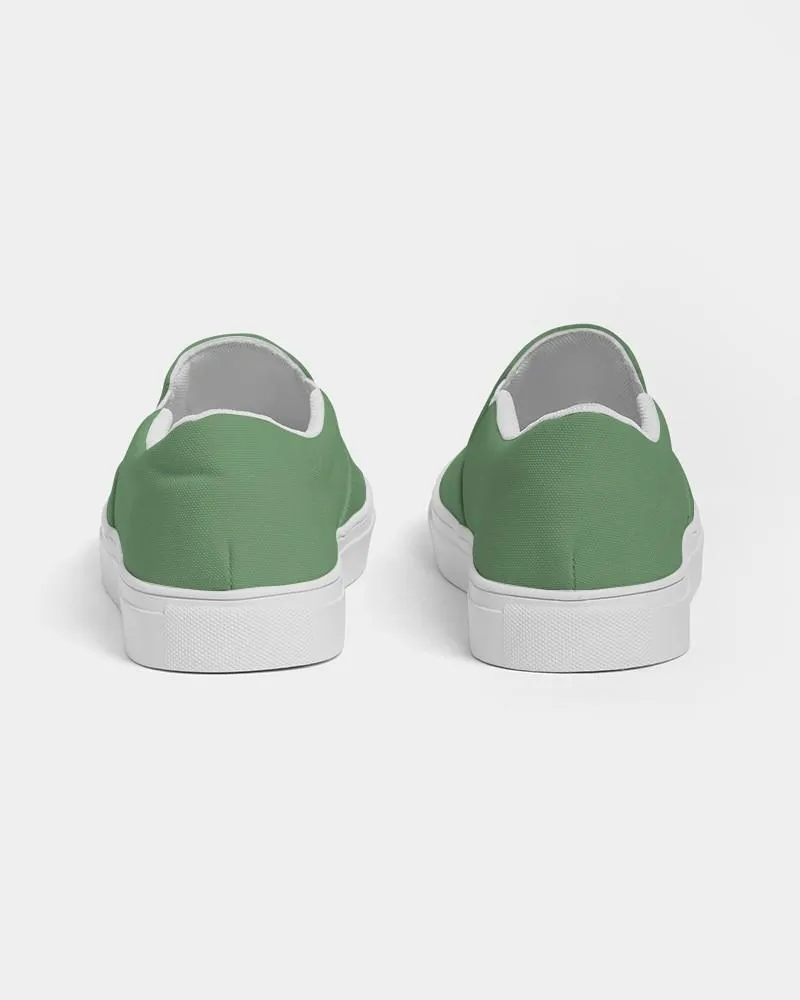 Shaded Pastel Green Slip-On Canvas Sneakers | Men's | C45M0Y60K30