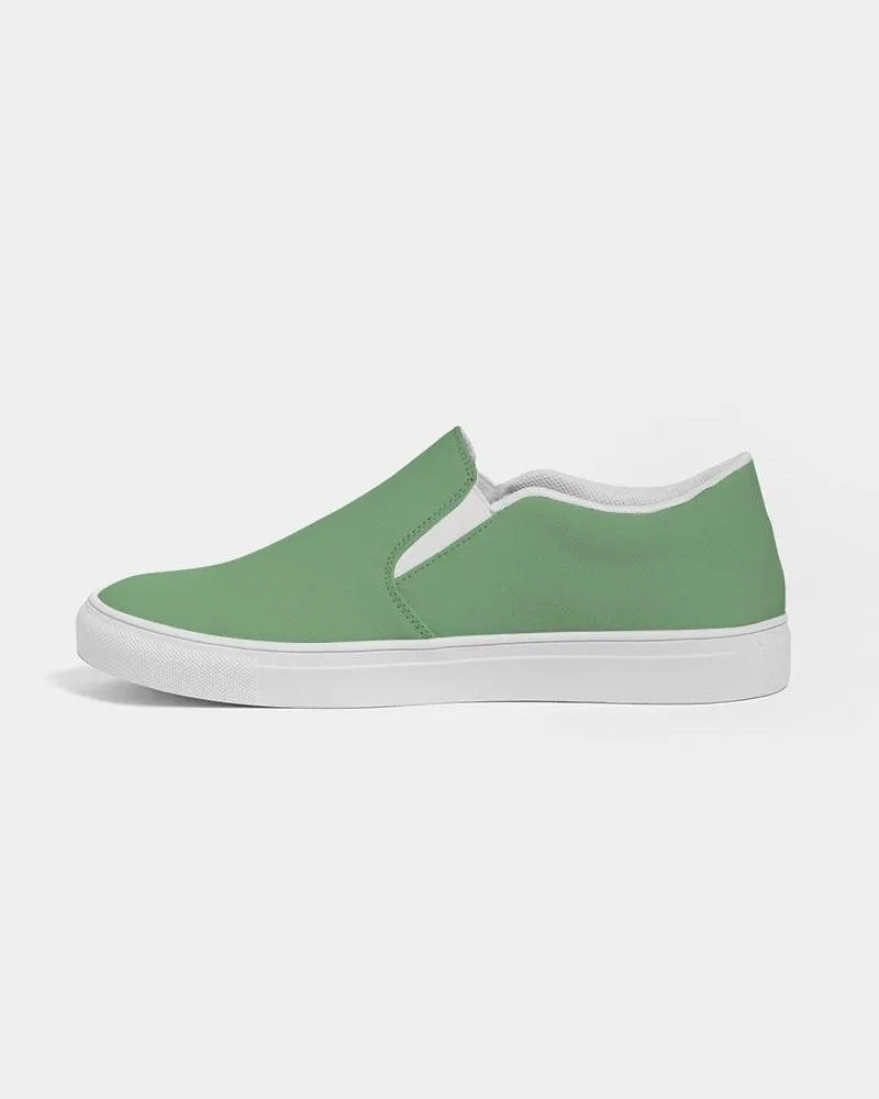 Shaded Pastel Green Slip-On Canvas Sneakers | Men's | C45M0Y60K30