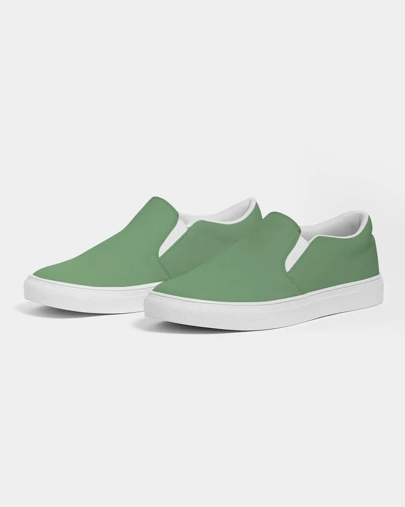 Shaded Pastel Green Slip-On Canvas Sneakers | Men's | C45M0Y60K30