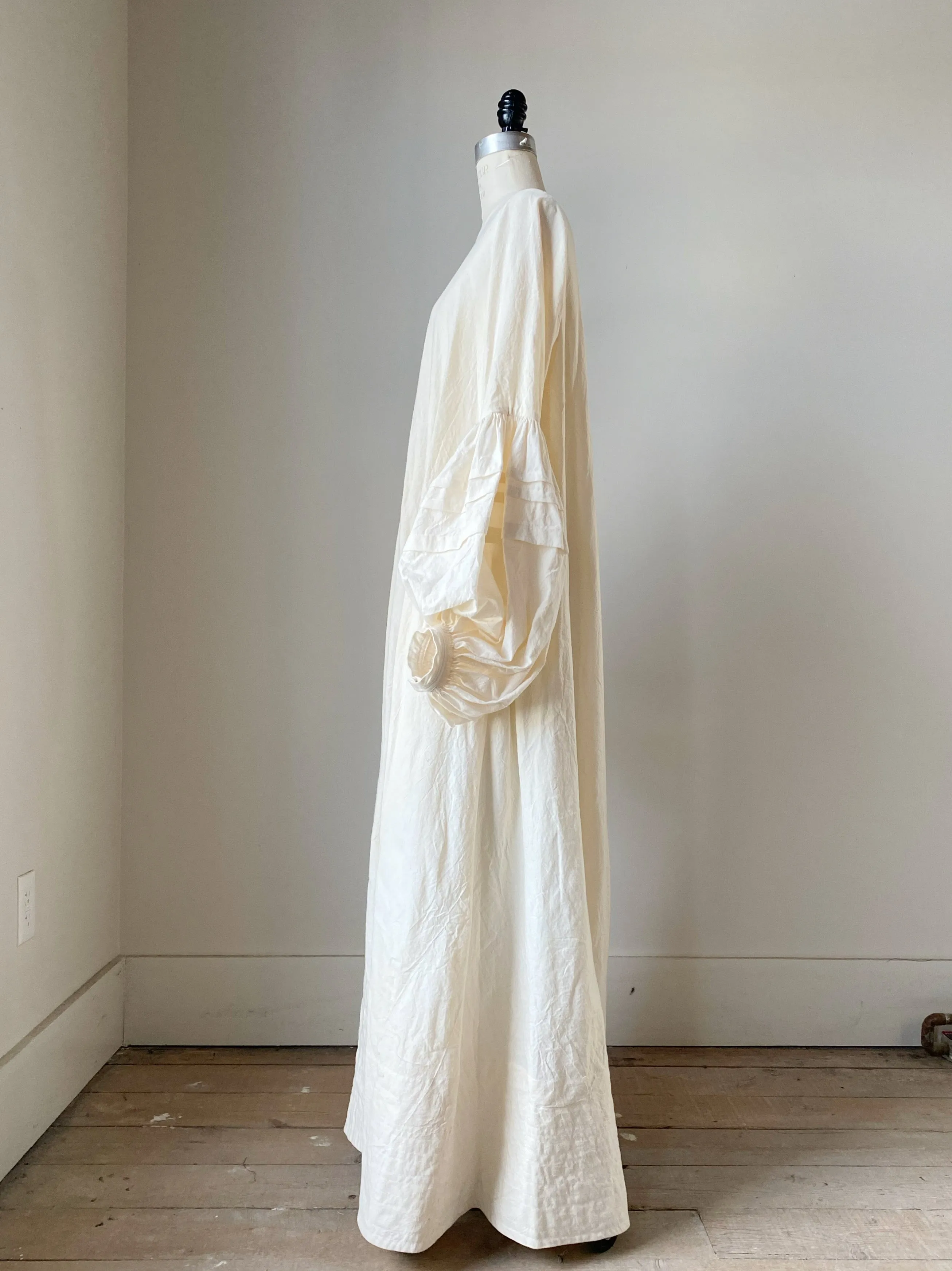 shaker muslin balloon sleeve dress