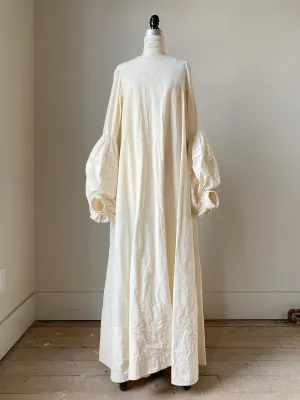 shaker muslin balloon sleeve dress