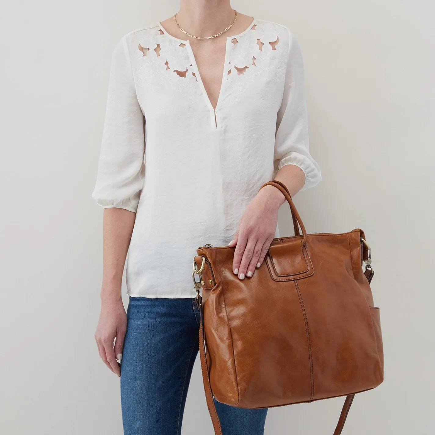 Sheila Large Satchel Truffle