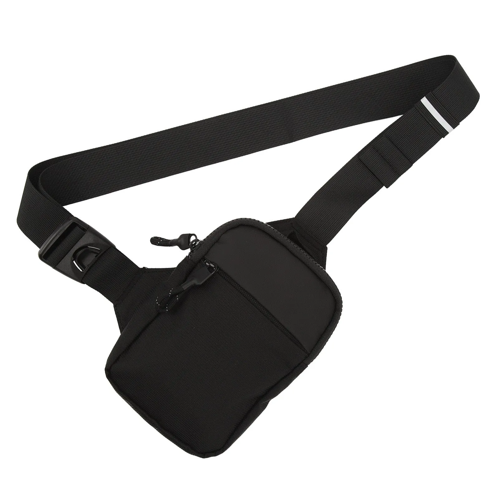 Side Shoulder Bag Small Waterproof Sling Bag for Men Women Running Cycling Traveling Shopping Black