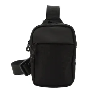 Side Shoulder Bag Small Waterproof Sling Bag for Men Women Running Cycling Traveling Shopping Black