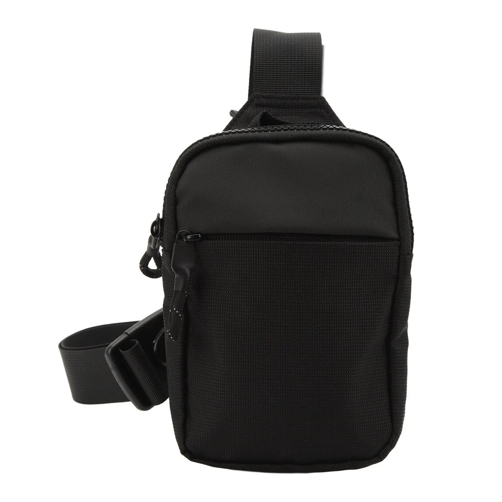 Side Shoulder Bag Small Waterproof Sling Bag for Men Women Running Cycling Traveling Shopping Black