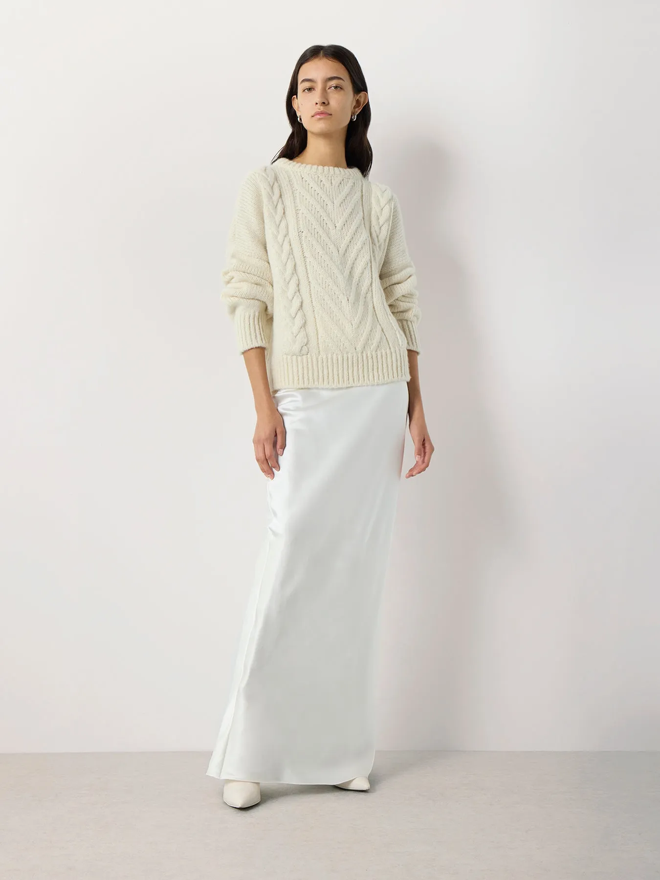Silk Bias Maxi Skirt