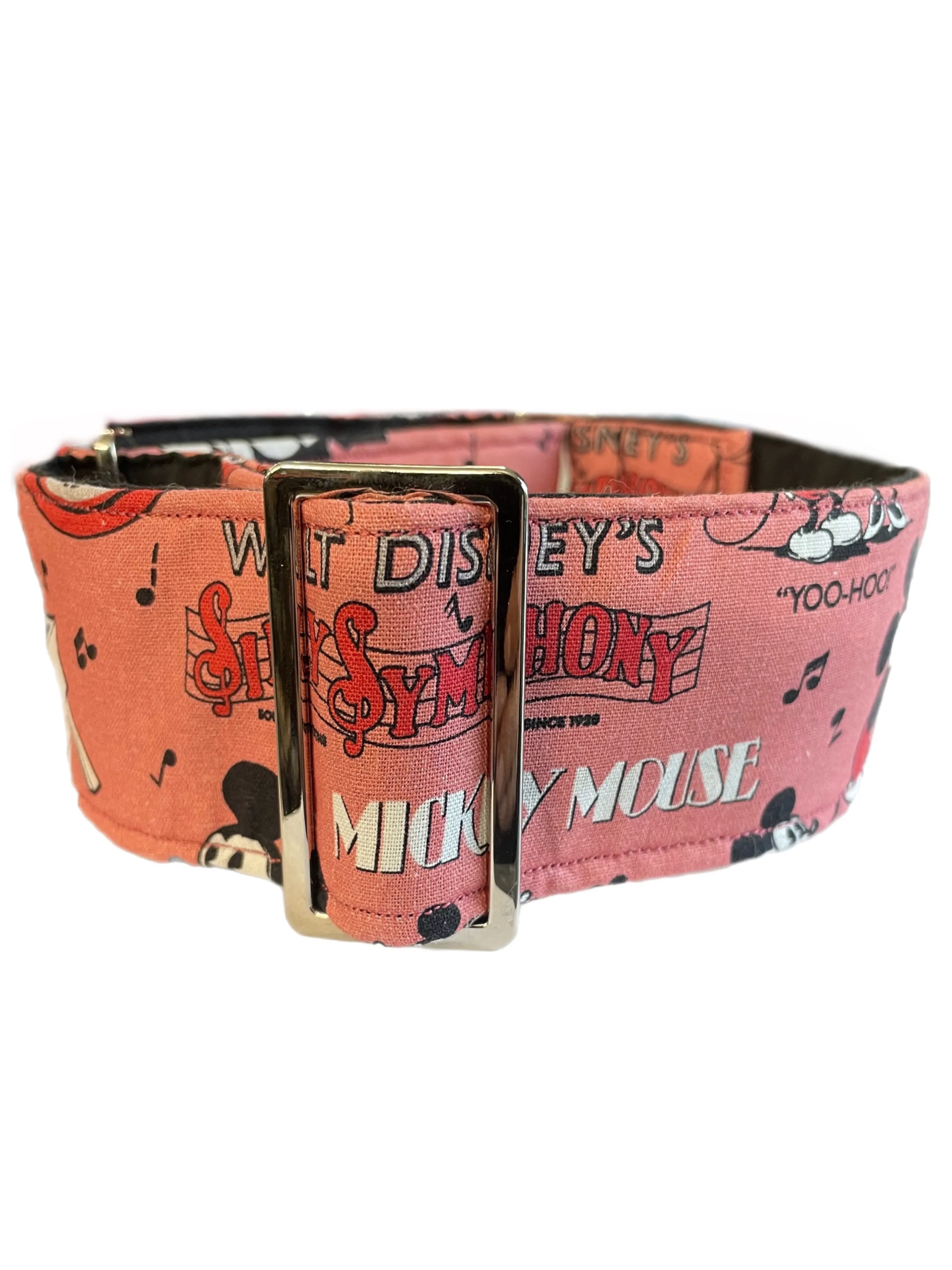 Silly Symphony Mickey Mouse Greyhound Martingale collar cotton wide 50cms