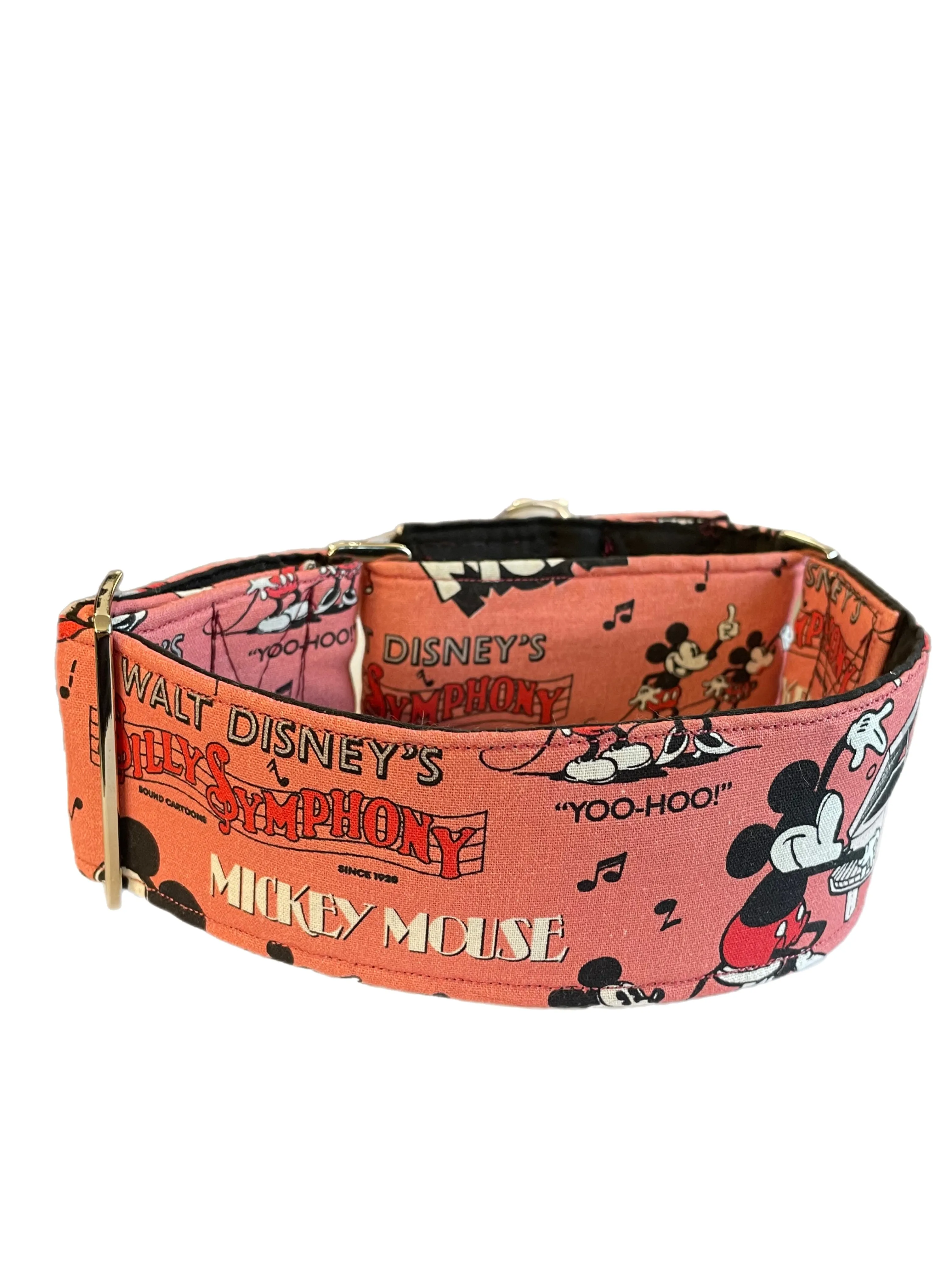 Silly Symphony Mickey Mouse Greyhound Martingale collar cotton wide 50cms