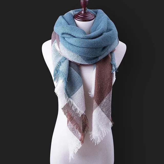SIMPLESHOW 2017 Luxury Brand Winter Scarf Women Warm Designer Basic Shawls Scarves For Ladies Autumn Cotton Cashmere Wholesale