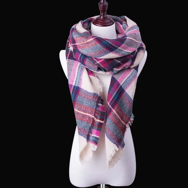 SIMPLESHOW 2017 Luxury Brand Winter Scarf Women Warm Designer Basic Shawls Scarves For Ladies Autumn Cotton Cashmere Wholesale