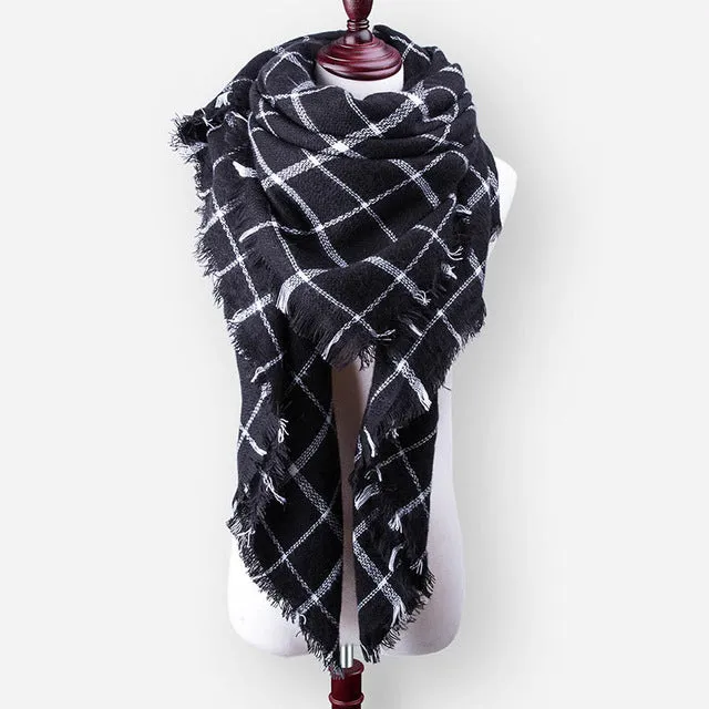 SIMPLESHOW 2017 Luxury Brand Winter Scarf Women Warm Designer Basic Shawls Scarves For Ladies Autumn Cotton Cashmere Wholesale