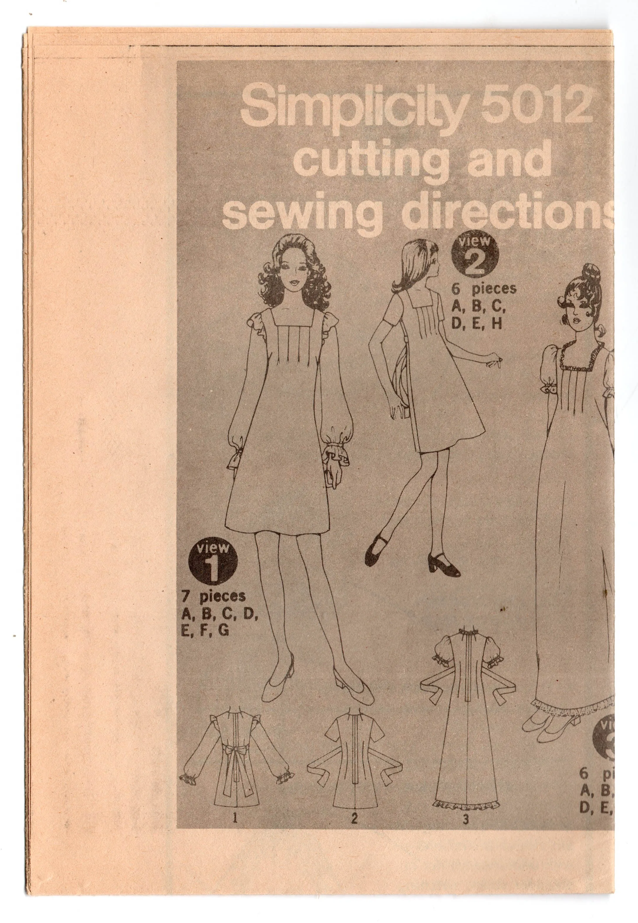 Simplicity 5202 Womens Mini & Nautical Maxi Skirts 1970s Vintage Sewing Pattern Size 12 Bust 34 Inches UNCUT Factory Folded