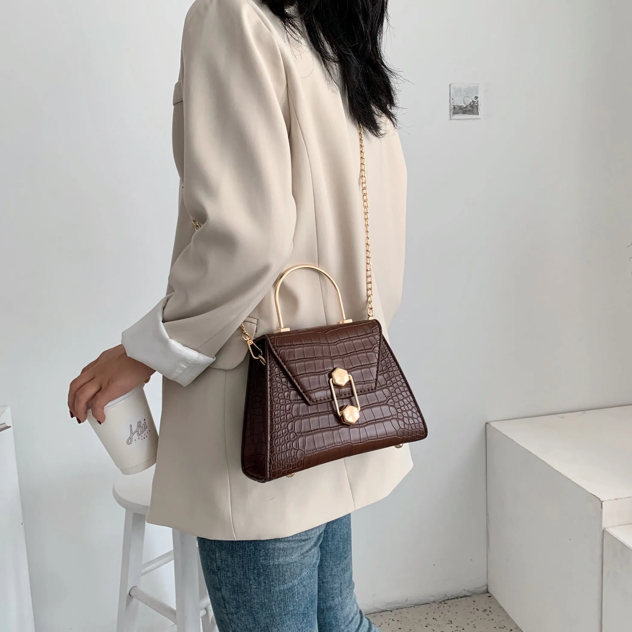 Simplicity Inspired PU Leather Crossbody Handbag