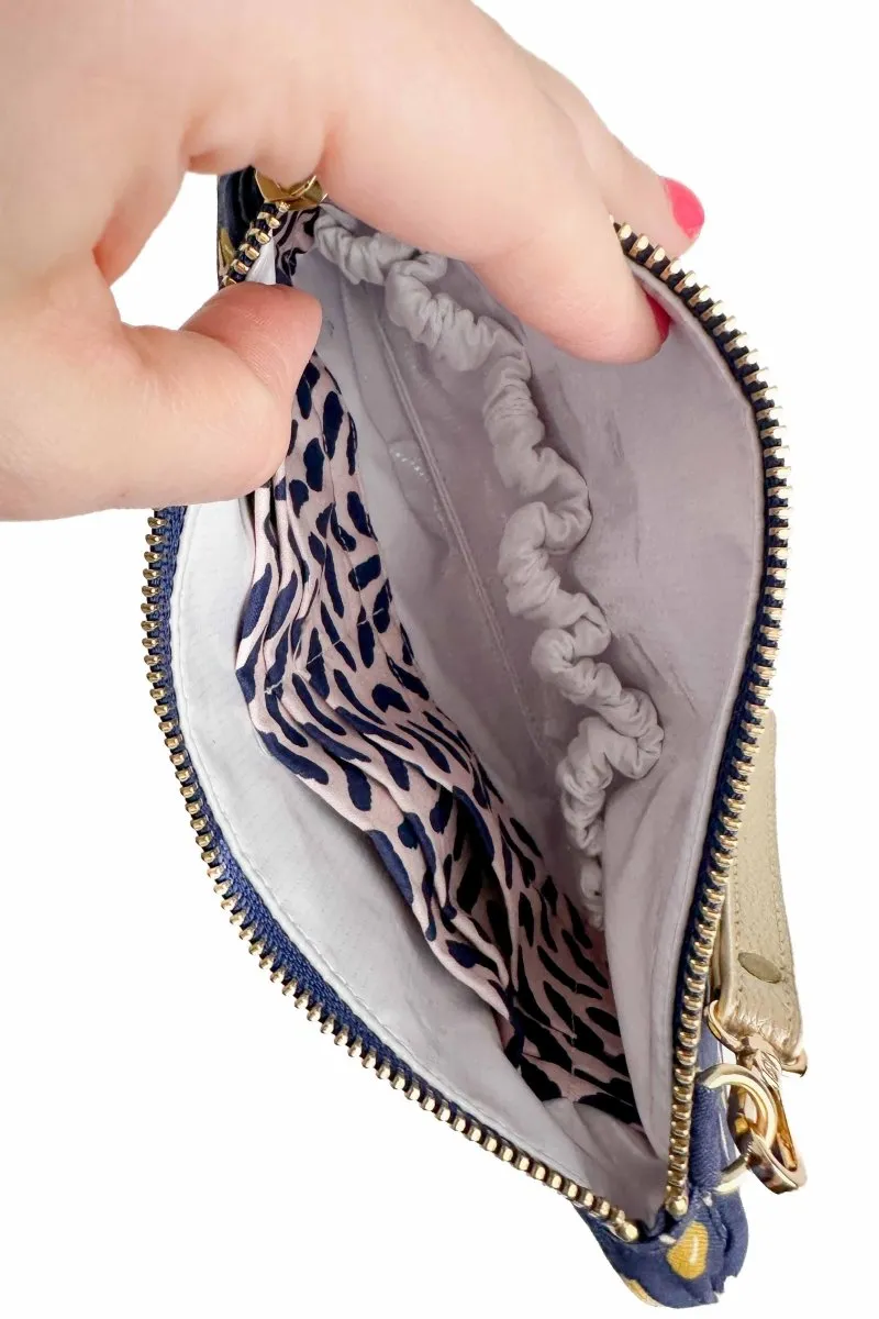 Simply Golden Convertible Crossbody Wristlet  with Compartments