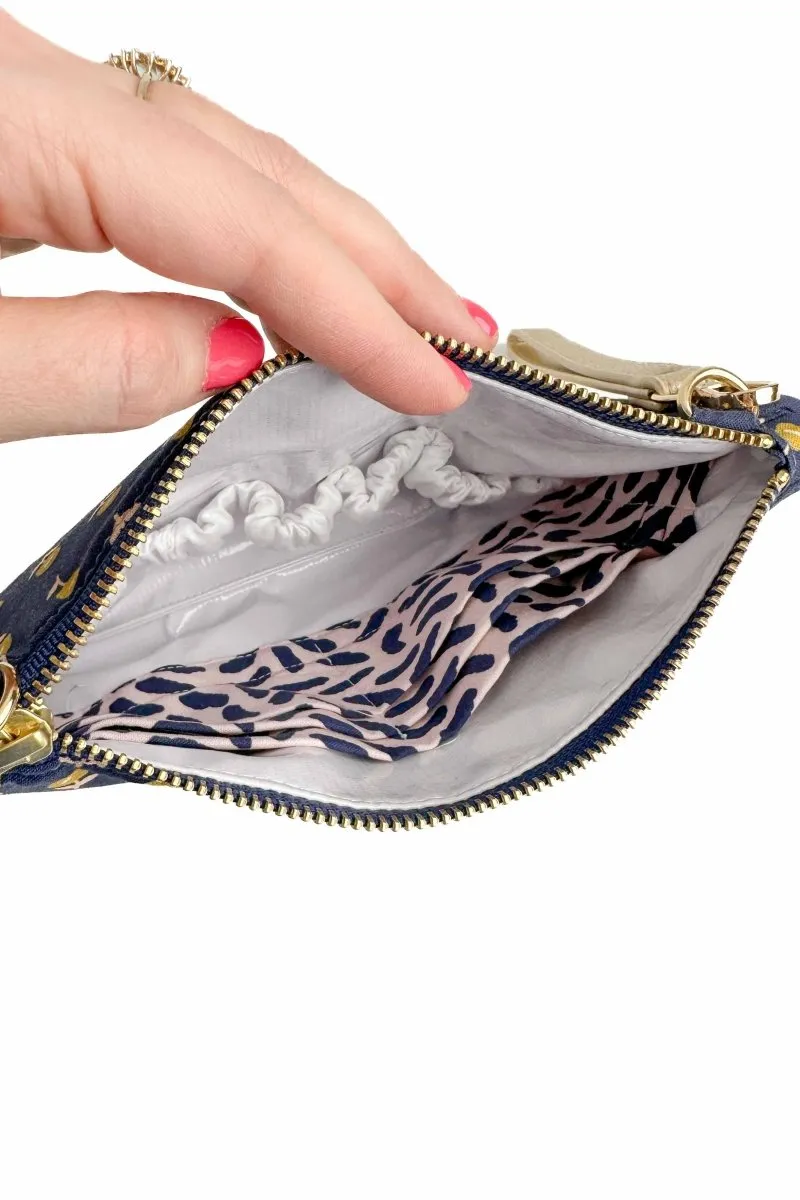 Simply Golden Convertible Crossbody Wristlet  with Compartments